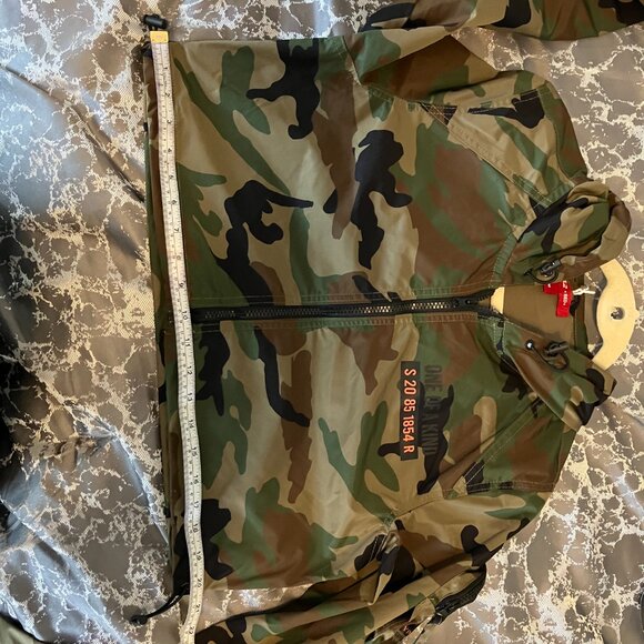 Smoke Rise Red Cropped Long Sleeve Pullover Hoodie Cropped Top Shirt Camo Sz M - Picture 13 of 14